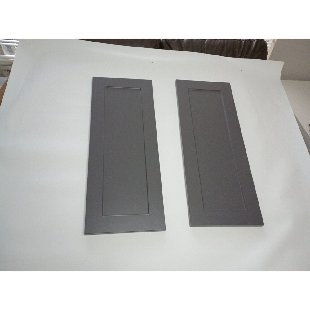 Decorators Onyx Gray Shaker Kitchen Cabinet Replacement Doors 12x30 Set of 2